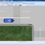 Obraz przedstawia przykład symulacji 2D wykonanej w programie PC-Crash.