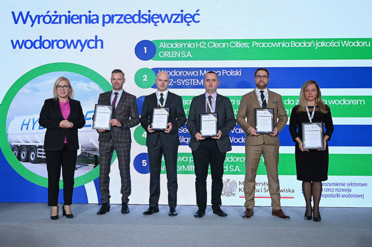 Wyróżnienie Ministerstwa Klimatu i Środowiska za wkład w rozwój technologii wodorowych